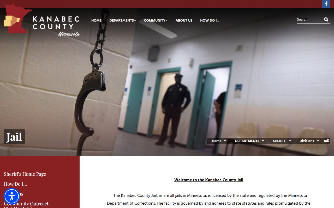 Kanabec County Jail Information page