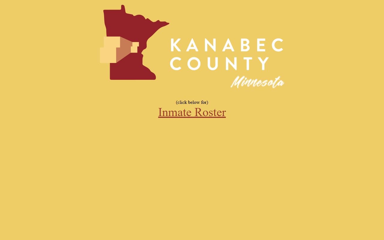 Kanabec County Jail Roster page