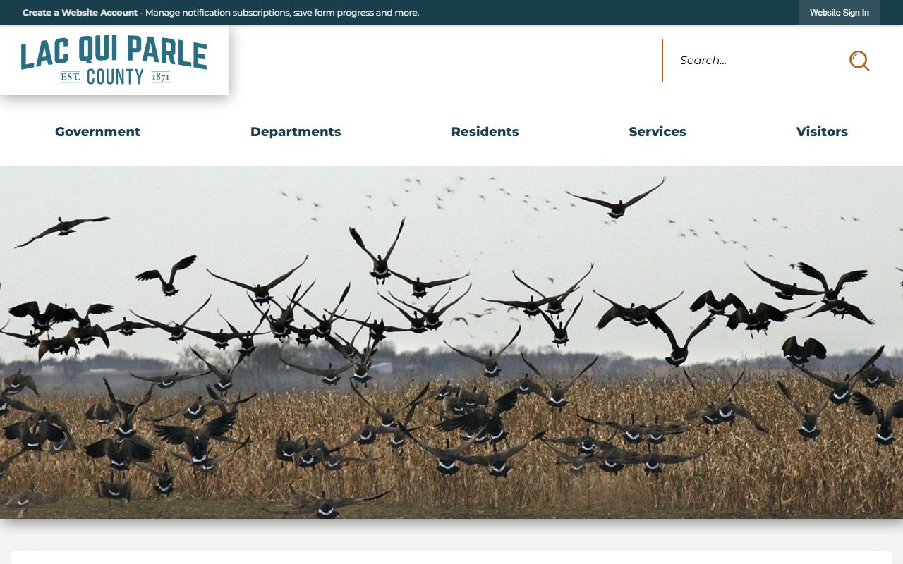 Lac qui Parle County website homepage