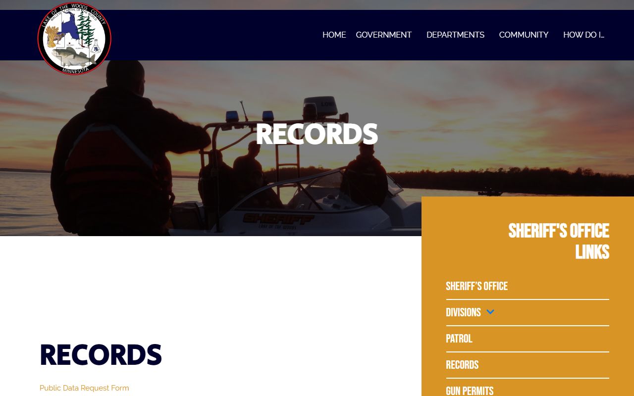 Lake County Records Division information page
