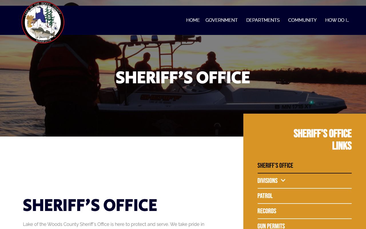Lake County Sheriff's Office page