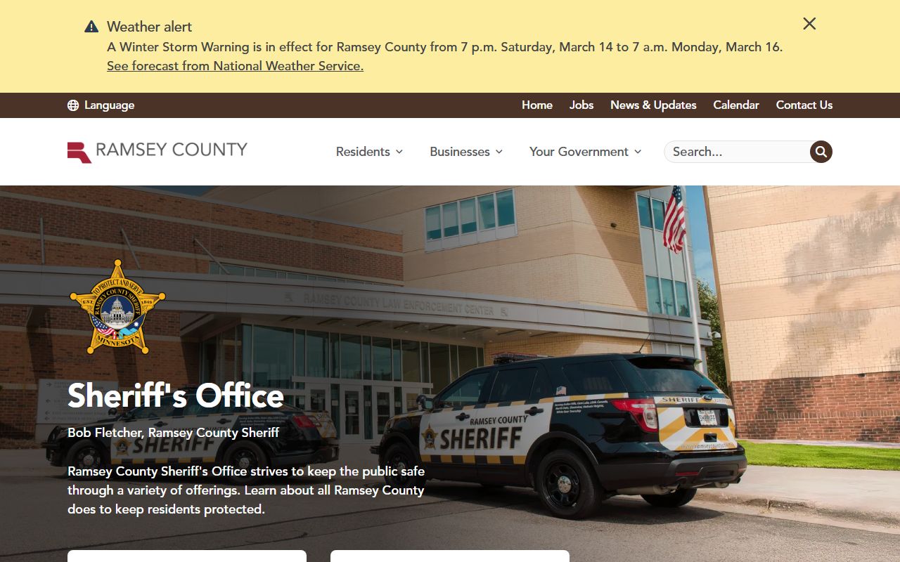 Ramsey County Sheriff's Office overview