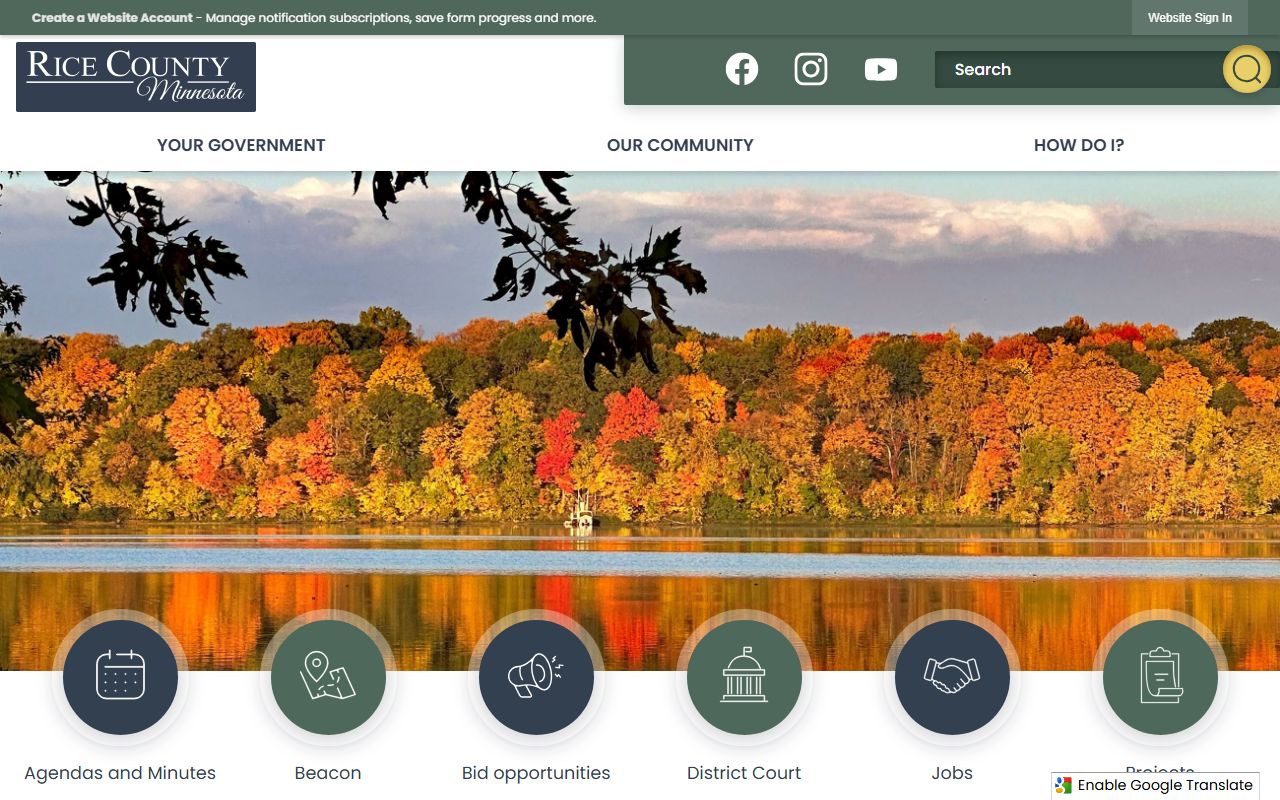 Rice County official website