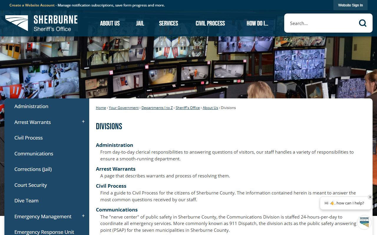 Sherburne County Sheriff's Office Divisions - Police Blotter Records