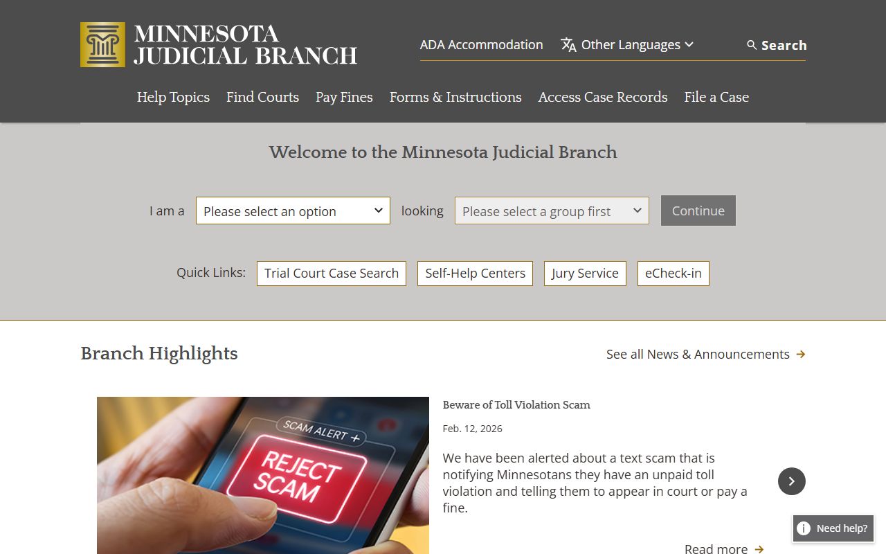 Minnesota Court Records Online MCRO for tracking police blotter arrests through the court system