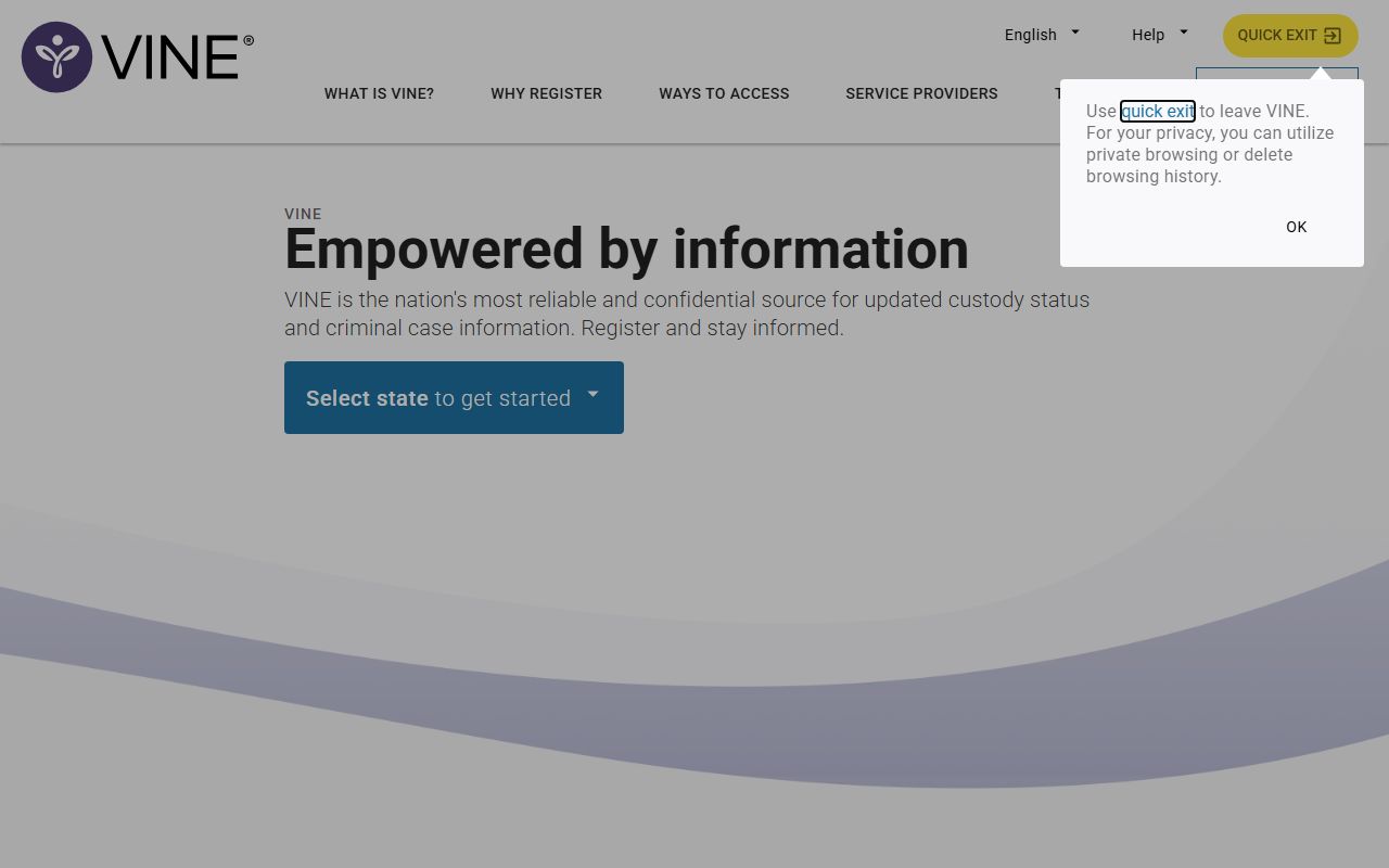 VineLink inmate search tool for Minnesota jail roster and custody status